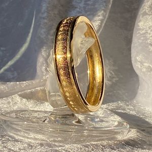 Vintage Givenchy Chunky Runway Gold Bangle Bracelet